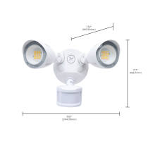 LED 2 BULLET HEAD SECURITY LGT - 65-1411