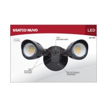 LED 2 BULLET HEAD SECURITY LGT - 65-1412