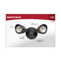 LED 2 BULLET HEAD SECURITY LGT - 65-1414