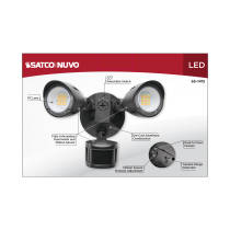 LED 2 BULLET HEAD SECURITY LGT - 65-1415