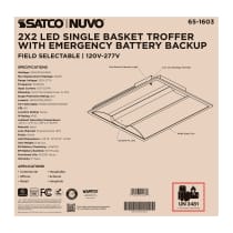 2X2 EM SINGLE BASKET TROFFER - 65-1603