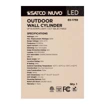 2 LT LED SM UP & DOWN SCONCE - 65-1759