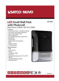 LED SMALL WALL PACK W/PHOTOCEL - 65-266