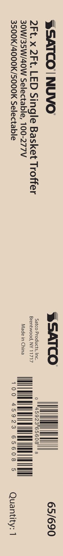 2X2 SINGLE BASKET TROFFER - 65-690