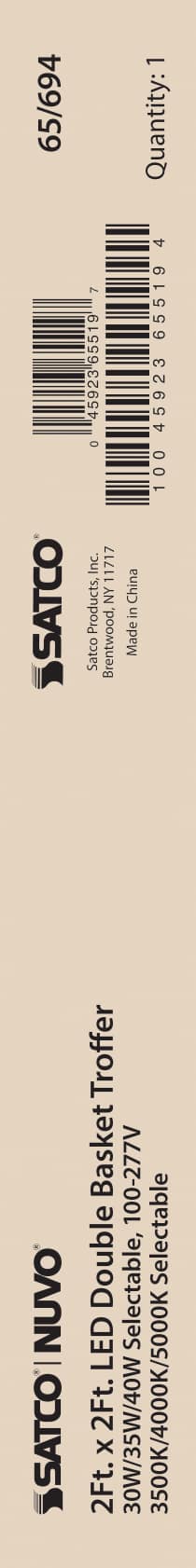 2X2 DOUBLE BASKET TROFFER - 65-694