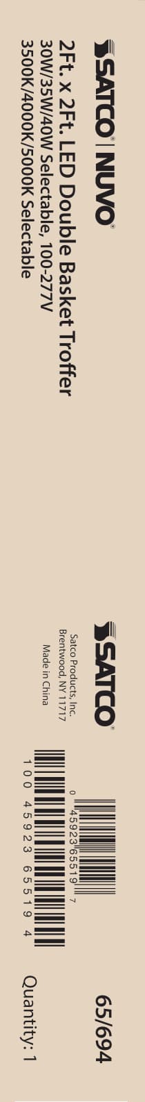 2X2 DOUBLE BASKET TROFFER - 65-694