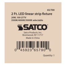 2' LINEAR STRIP WHITE FINISH - 65-700