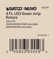 4' LINEAR STRIP WHITE FINISH - 65-701