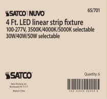 4' LINEAR STRIP WHITE FINISH - 65-701