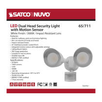 LED 2 BULLET HEAD SECURITY LGT - 65-711
