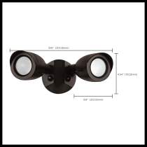 LED 2 BULLET HEAD SECURITY LGT - 65-712