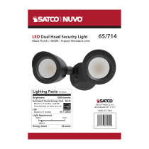 LED 2 BULLET HEAD SECURITY LGT - 65-714