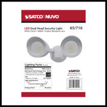 LED 2 BULLET HEAD SECURITY LGT - 65-716