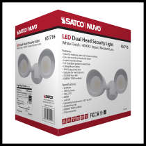 LED 2 BULLET HEAD SECURITY LGT - 65-716