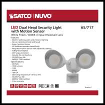 LED 2 BULLET HEAD SECURITY LGT - 65-717