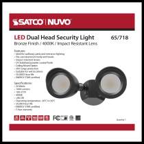 LED 2 BULLET HEAD SECURITY LGT - 65-718
