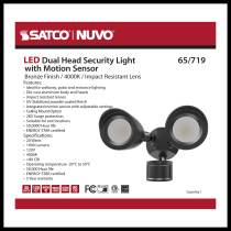 LED 2 BULLET HEAD SECURITY LGT - 65-719