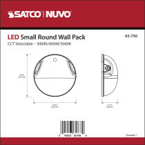 LED SMALL 20W ROUND WALL PACK - 65-750