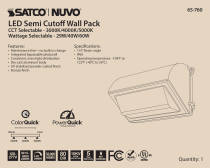 LED CUTOFF WALL PACK CCT&WATT - 65-760