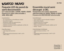 LED CUTOFF WALL PACK CCT&WATT - 65-760