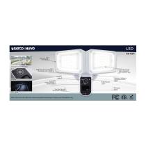 RECT SEC LGT W/ CAM-WHITE - 65-920