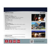 RECT SEC LGT W/ CAM-WHITE - 65-920