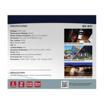 RECT SEC LGT W/ CAM-BLACK - 65-921