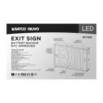 EXIT SIGN - RED - NYC - 67-102