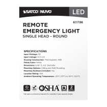REMOTE EMERG LIGHT WP - 67-136