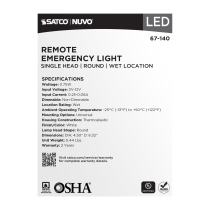 REMOTE EMERG LIGHT WP LP - 67-140