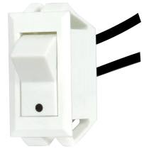 WHITE ROCKER SW W/BLK DOT & - 80-1617