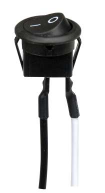ON/OFF BLACK ROUND ROCKER SW - 80-2101