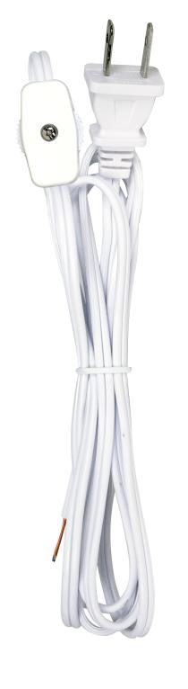 6 FT 18/2SPT-1 WHT W/PLUG & - 80-2261