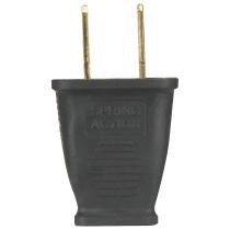 BLACK PLUG 2 POLE 2 WIRE - 80-2408