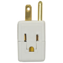 WHITE TRIPLE CUBE TAP 3 PRONG - 80-2411