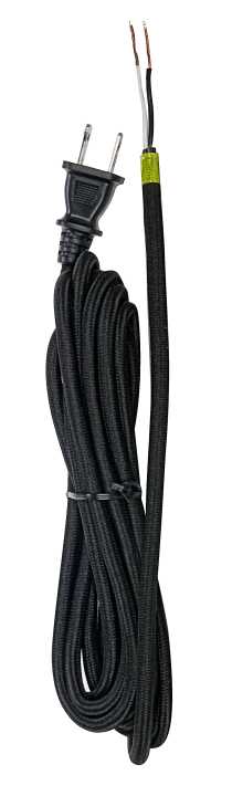 12 FT 18/2 SVT BLACK RAYON - 80-2466