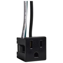 BLK SNAP-IN CONV OUTLET 14 GA - 80-2828