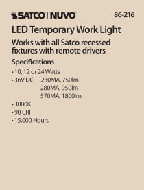 REMOTE DRIVER TEMP LIGHT - 86-216