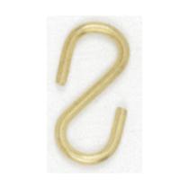 MED "S" HOOK BR PLATED - 90-009