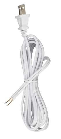 8FT WHT CORD SET W/ MOLDED PLU - 90-100