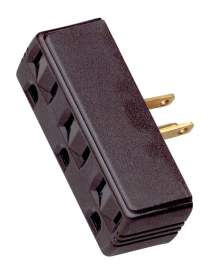 SINGLE TO TRIPLE ADAPTER-BROWN - 90-1117