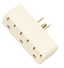 SINGLE TO TRIPLE ADAPTER-IVORY - 90-1118