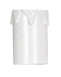 2" MED WHT DRIP CANDLE COVER - 90-1246