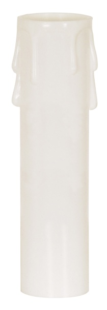 3" MED WHITE DRIP CANDLE COVER - 90-1248