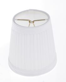 WHITE PLEATED CLIP-ON SHADE - 90-1270