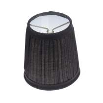 BLACK PLEATED CLIP ON SHADE - 90-1272