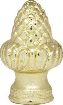 1 3/4" BR FIN ACORN FINIAL - 90-133