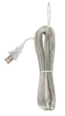 20' CLEAR SILVER CORD SET SPT- - 90-1538