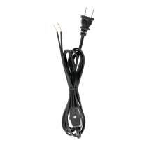 8' BLACK CORD SET W SWITCH SPT - 90-1583