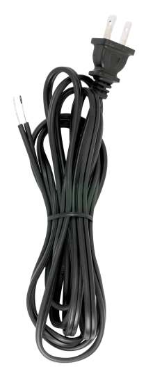 8 FT 18/2 SPT-2 BLACK CORD SET - 90-2044